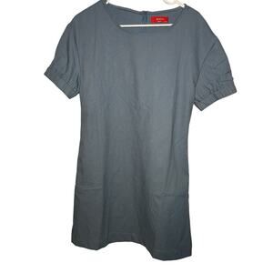 Bench Blue Shift Dress Ruched Sleeves Casual Everyday Size Medium